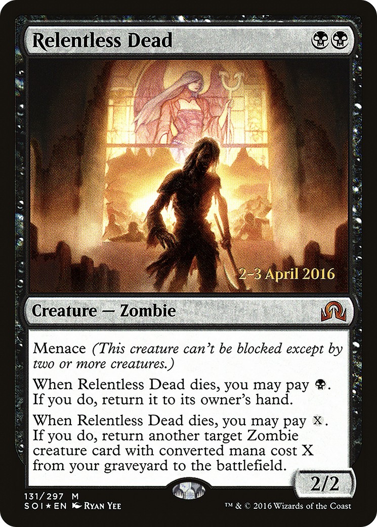 2016 Magic: The Gathering Shadows over Innistrad Promos Relentless Dead #131s trading card