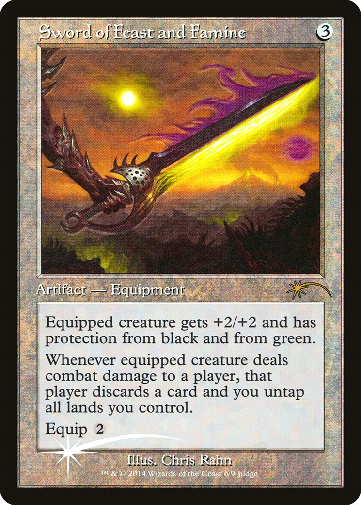 2014 Magic: The Gathering Judge Gift Cards Sword of Feast and Famine #6 trading card