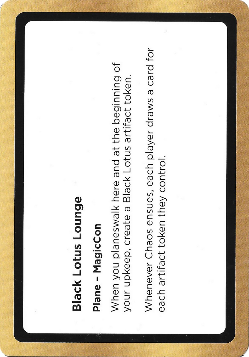 2024 Magic: The Gathering Black Lotus Unknown Planechase Black Lotus Lounge #PLA003a trading card