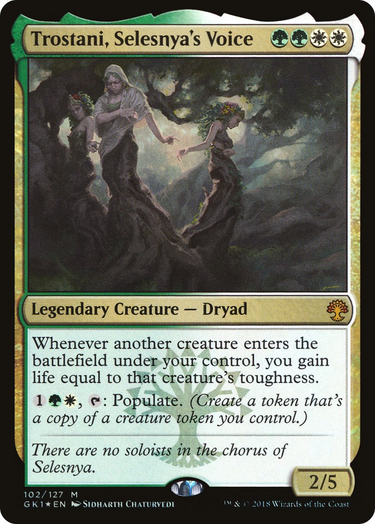 2018 Magic: The Gathering GRN Guild Kit Trostani, Selesnya's Voice #102 trading card