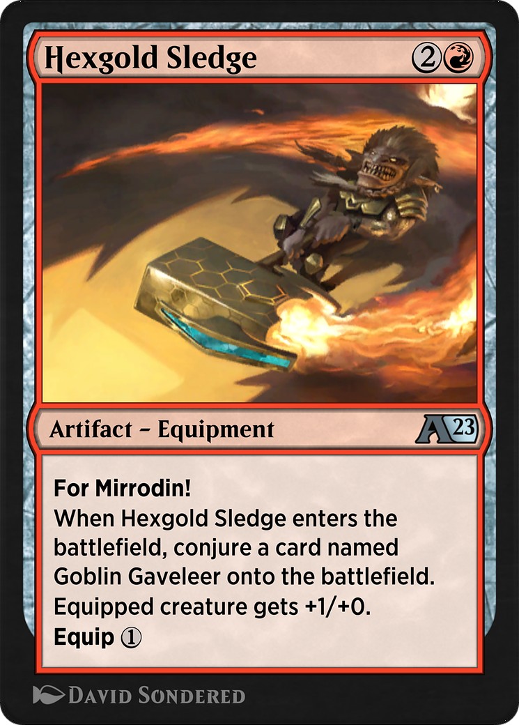 2023 Magic: The Gathering Alchemy: Phyrexia Hexgold Sledge #11 trading card