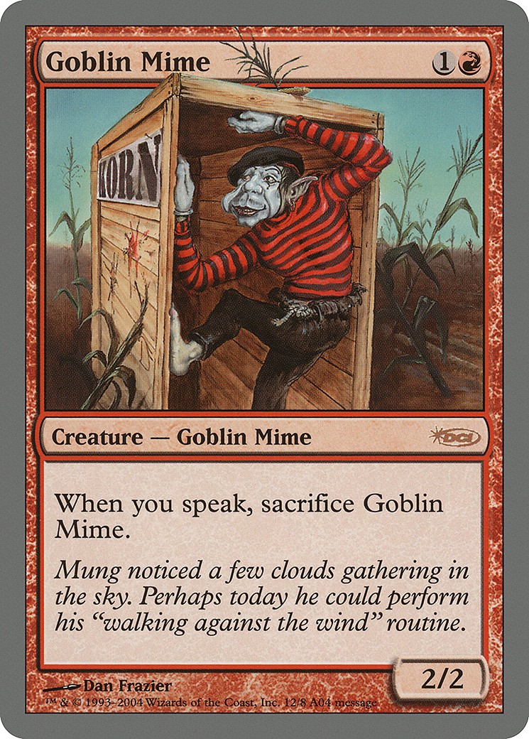 2004 Magic: The Gathering Arena League Goblin Mime #12 trading card