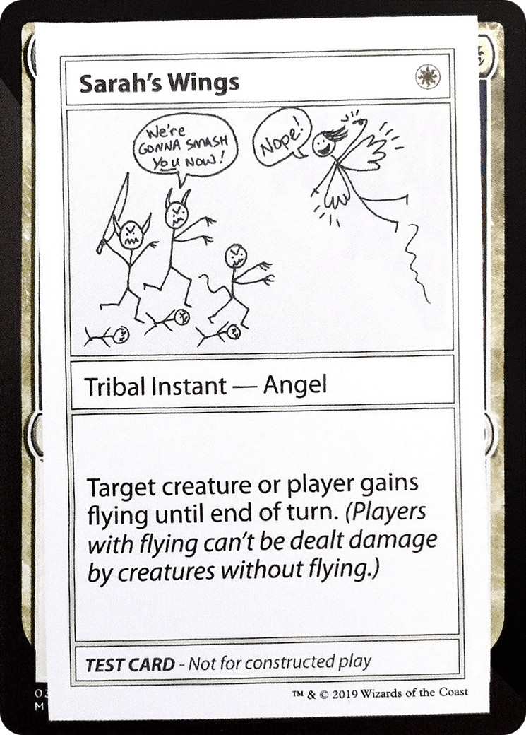 2021 Magic: The Gathering Mystery Booster Playtest Cards Sarah's Wings #11 trading card