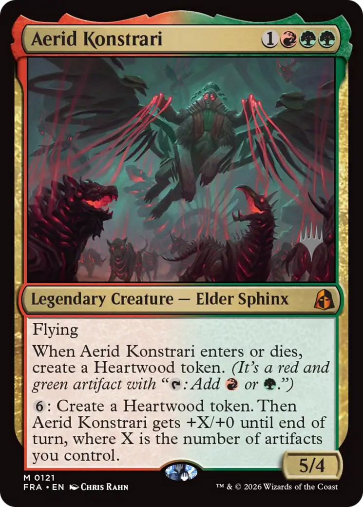 2026 Magic: The Gathering Reality Fracture Promos Aerid Konstrari #121p trading card