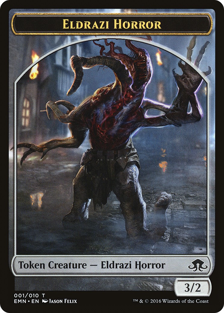 2016 Magic: The Gathering Eldritch Moon Tokens Eldrazi Horror #1 trading card