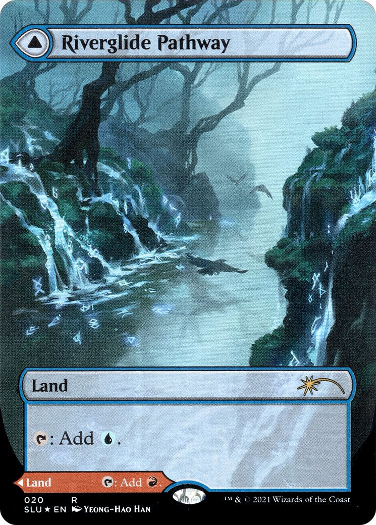 2021 Magic: The Gathering Secret Lair: Ultimate Edition Riverglide Pathway // Lavaglide Pathway #20 trading card