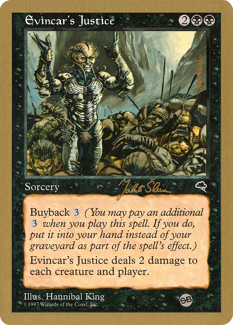 1999 Magic: The Gathering World Championship Decks Evincar's Justice #js134sb trading card
