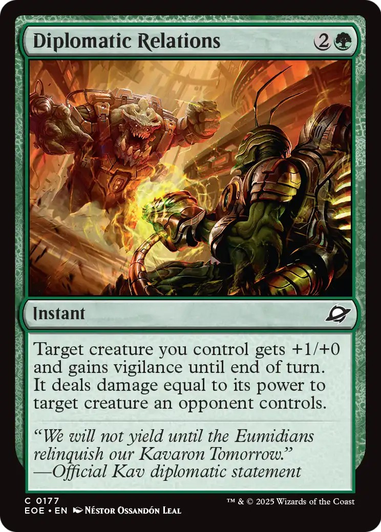 2026 Magic: The Gathering Edge of Eternities Diplomatic Relations #177† trading card