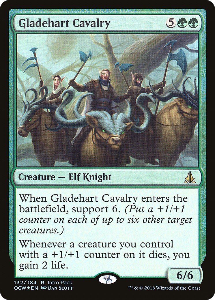 2016 Magic: The Gathering Oath of the Gatewatch Promos Gladehart Cavalry #132 trading card