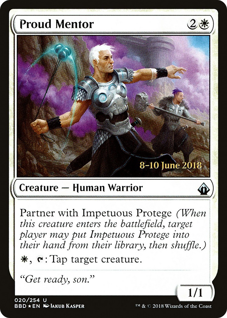 2018 Magic: The Gathering Battlebond Promos Proud Mentor #20s trading card