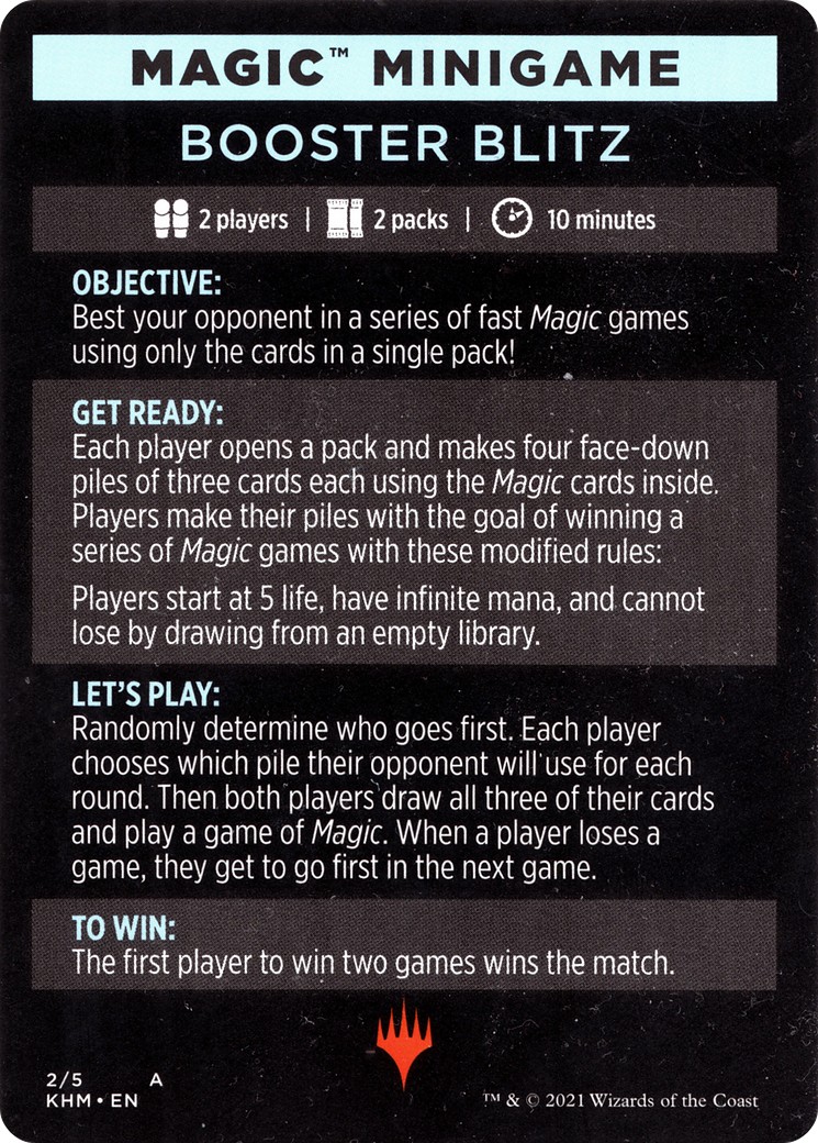 2021 Magic: The Gathering Kaldheim Minigames Booster Blitz #2 trading card