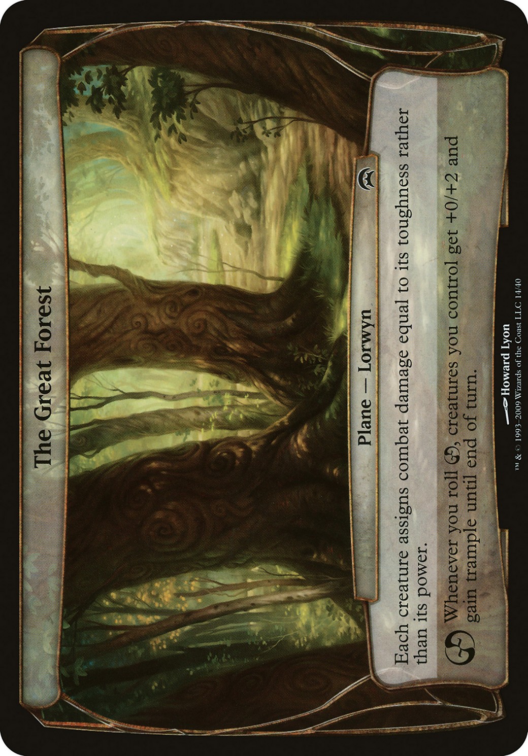 2009 Magic: The Gathering Planechase Planes The Great Forest #14 trading card