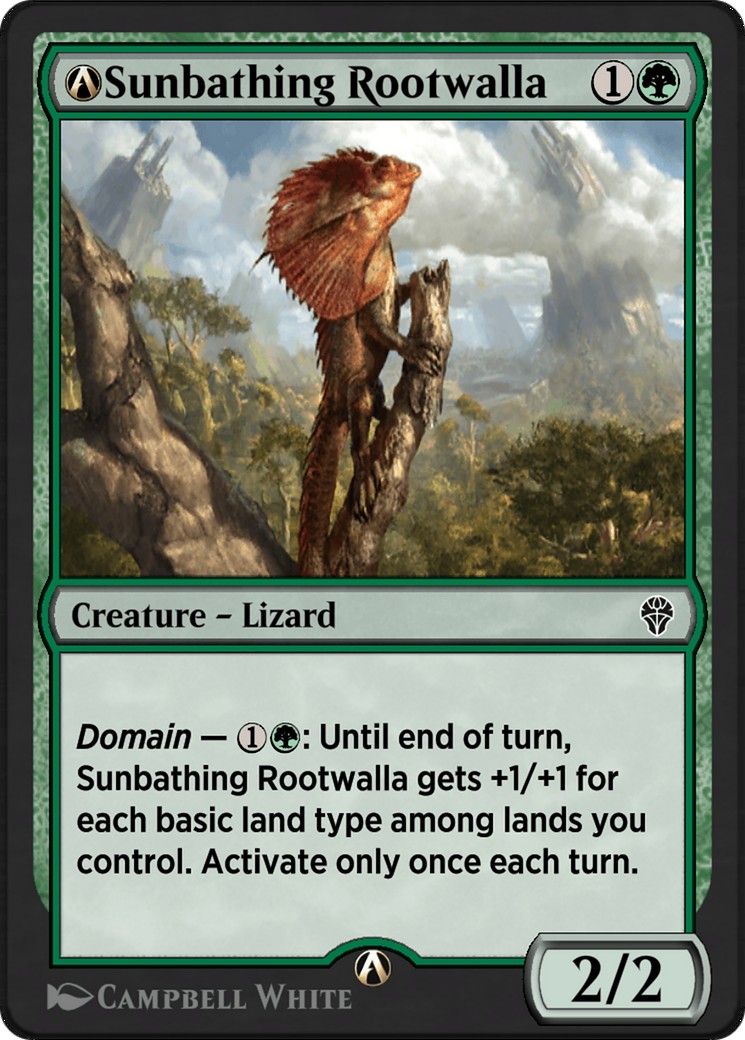 2024 Magic: The Gathering Dominaria United A-Sunbathing Rootwalla #A-181 trading card