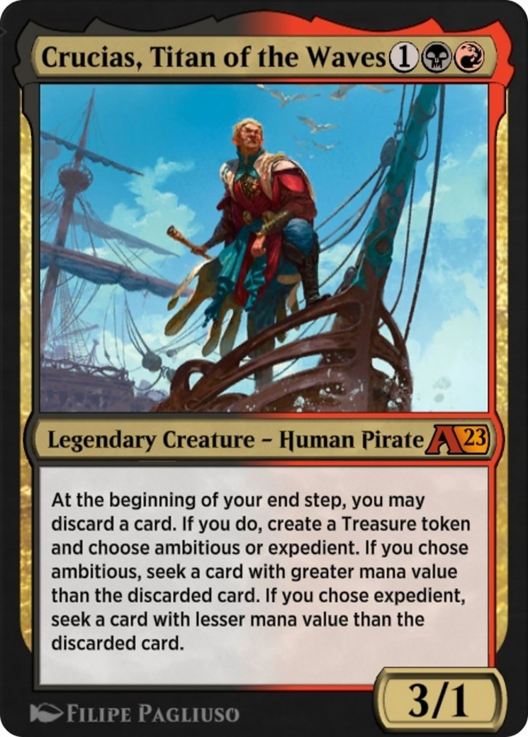 2022 Magic: The Gathering Alchemy: The Brothers' War Crucias, Titan of the Waves #18 trading card