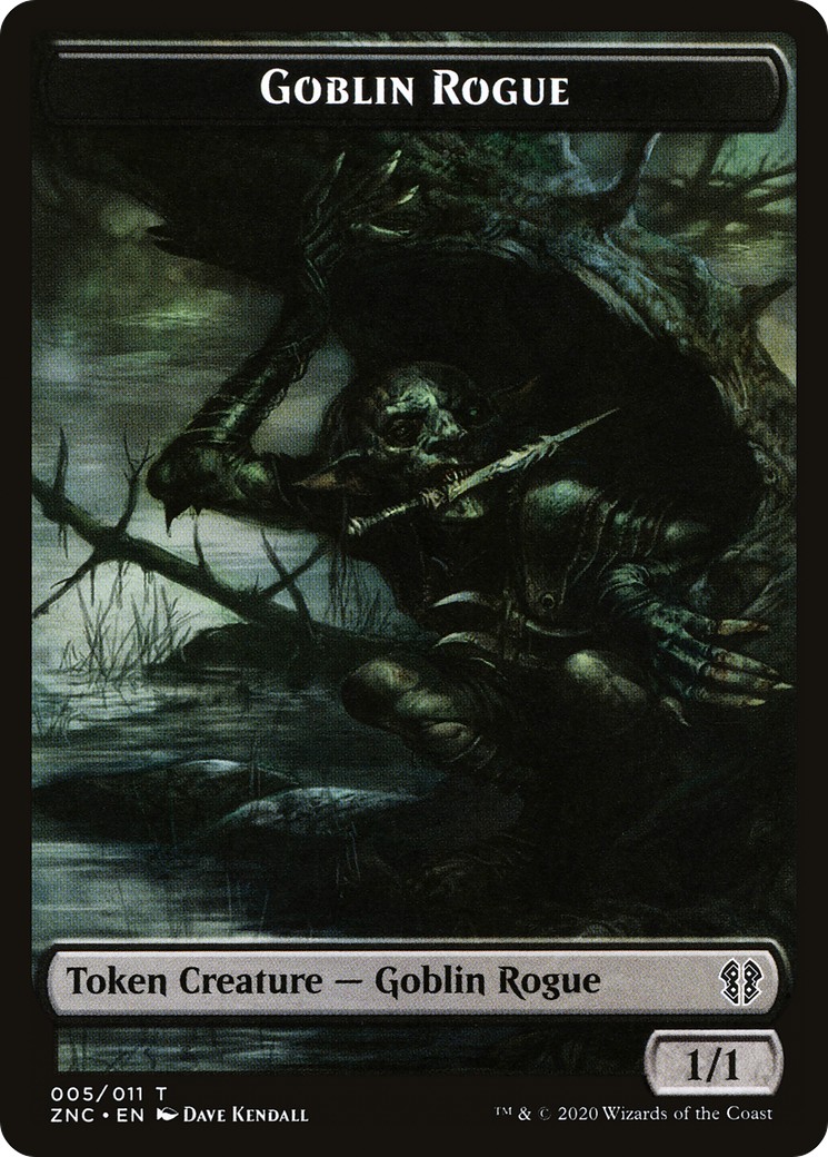 2020 Magic: The Gathering Zendikar Rising Commander Tokens Goblin Rogue #5 trading card