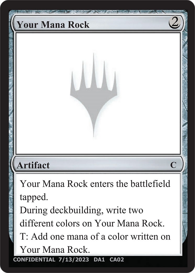 2023 Magic: The Gathering Unknown Event Your Mana Rock #CA02b trading card