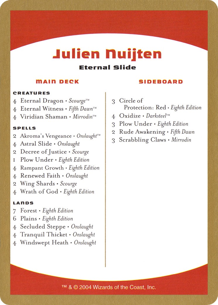 Julien Nuijten Decklist - Image 1