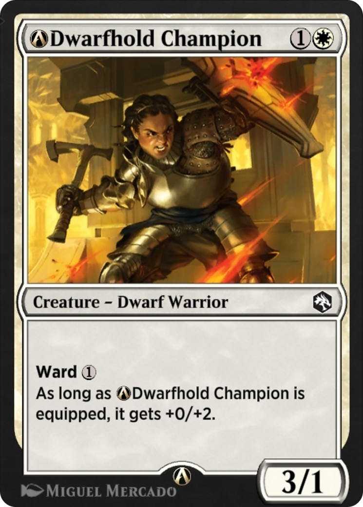 2022 Magic: The Gathering Adventures in the Forgotten Realms A-Dwarfhold Champion #A-14 trading card