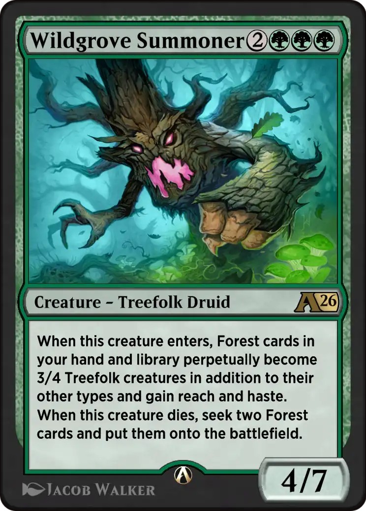 2026 Magic: The Gathering Alchemy: Lorwyn Eclipsed Wildgrove Summoner #17 trading card