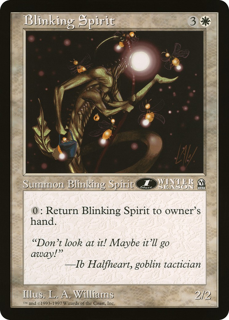1998 Magic: The Gathering Oversized League Prizes Blinking Spirit #27 trading card