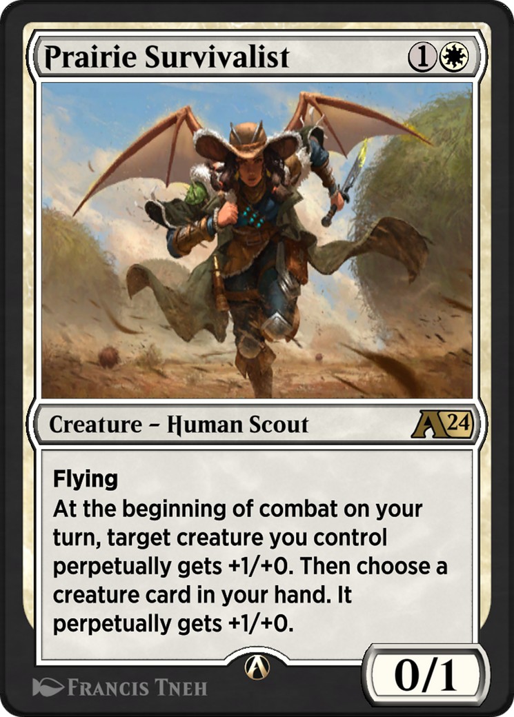 2024 Magic: The Gathering Alchemy: Outlaws of Thunder Junction Prairie Survivalist #1 trading card