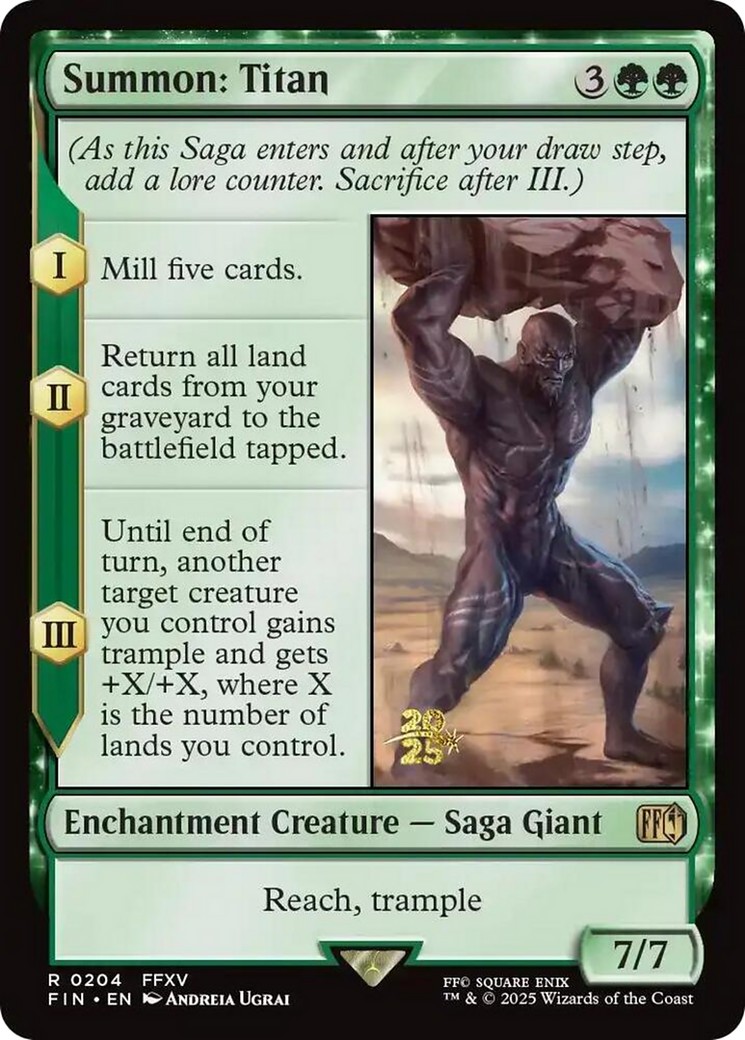 2025 Magic: The Gathering Final Fantasy Promos 2025 Magic: The Gathering Final Fantasy Promos #204s trading card