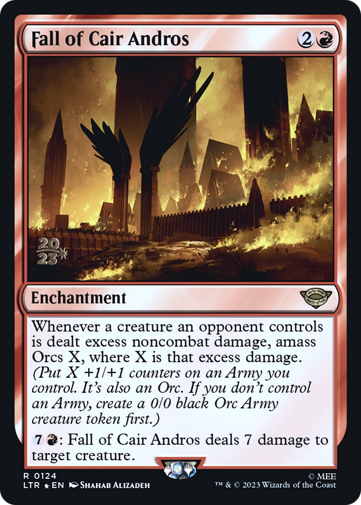 2023 Magic: The Gathering Tales of Middle-earth Promos Fall of Cair Andros #124s trading card