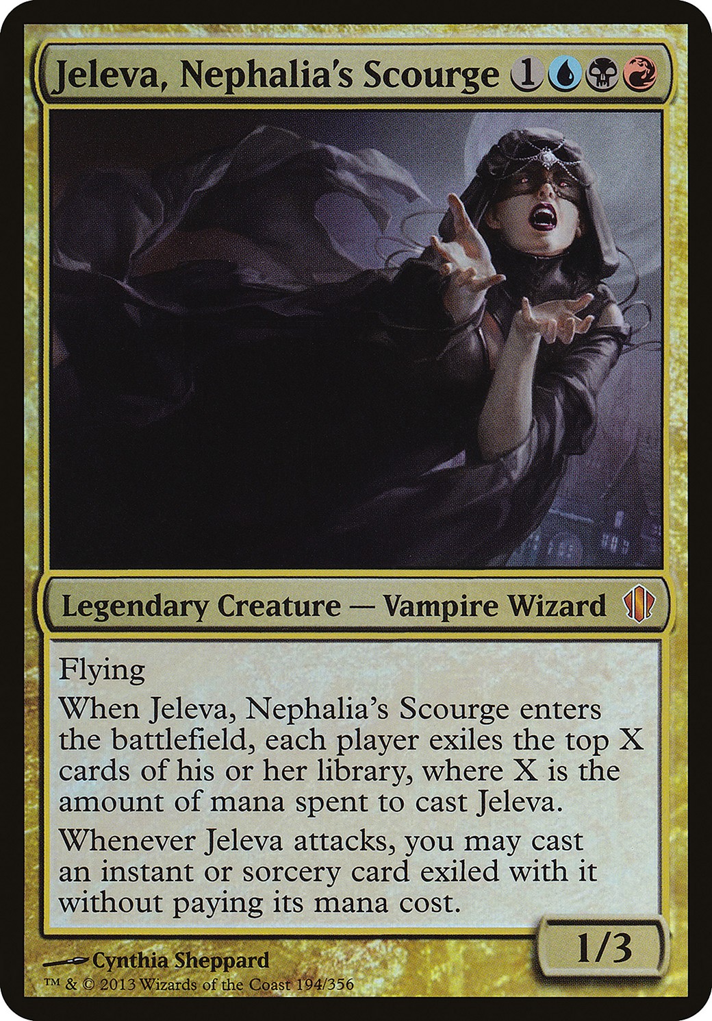 2013 Magic: The Gathering Commander 2013 Oversized Jeleva, Nephalia's Scourge #194 trading card
