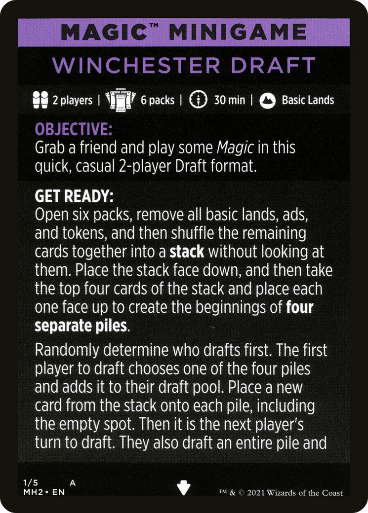 2021 Magic: The Gathering Modern Horizons 2 Minigames 2021 Magic: The Gathering Modern Horizons 2 Minigames #1 trading card