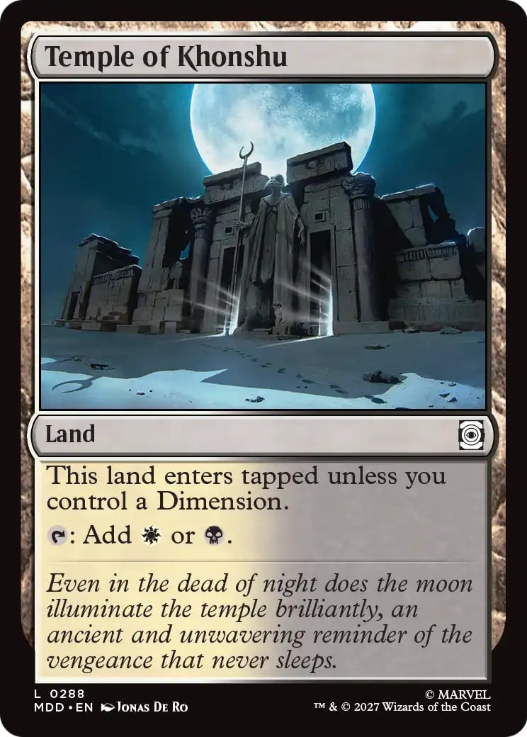 2027 Magic: The Gathering Marvel: Darkhold Destiny Temple of Khonshu #288 trading card