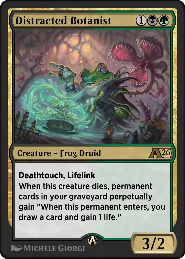 2026 Magic: The Gathering Alchemy: Secrets of Strixhaven Distracted Botanist #17 trading card