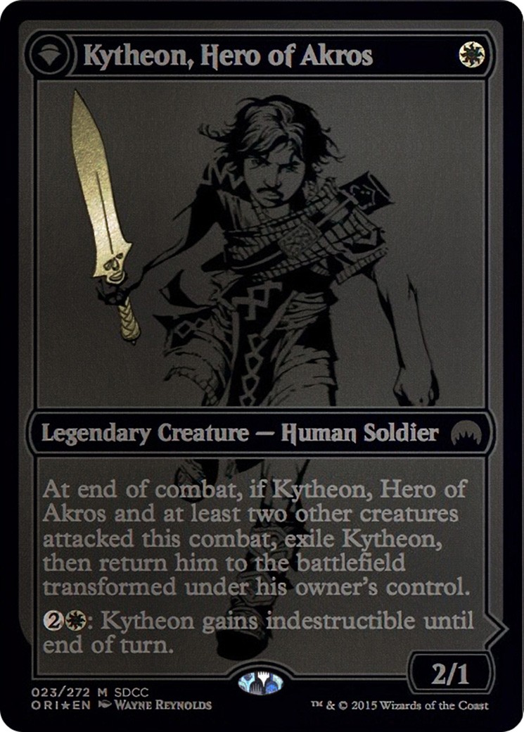 2015 Magic: The Gathering San Diego Comic-Con Kytheon, Hero of Akros // Gideon, Battle-Forged #23 trading card