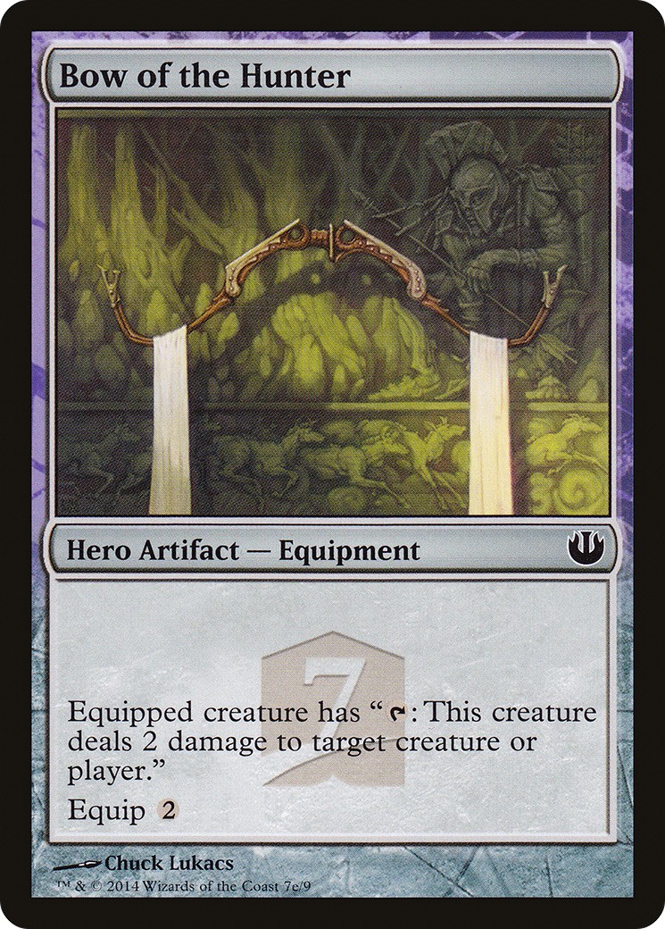 2014 Magic: The Gathering Journey into Nyx Hero's Path Bow of the Hunter #7e trading card