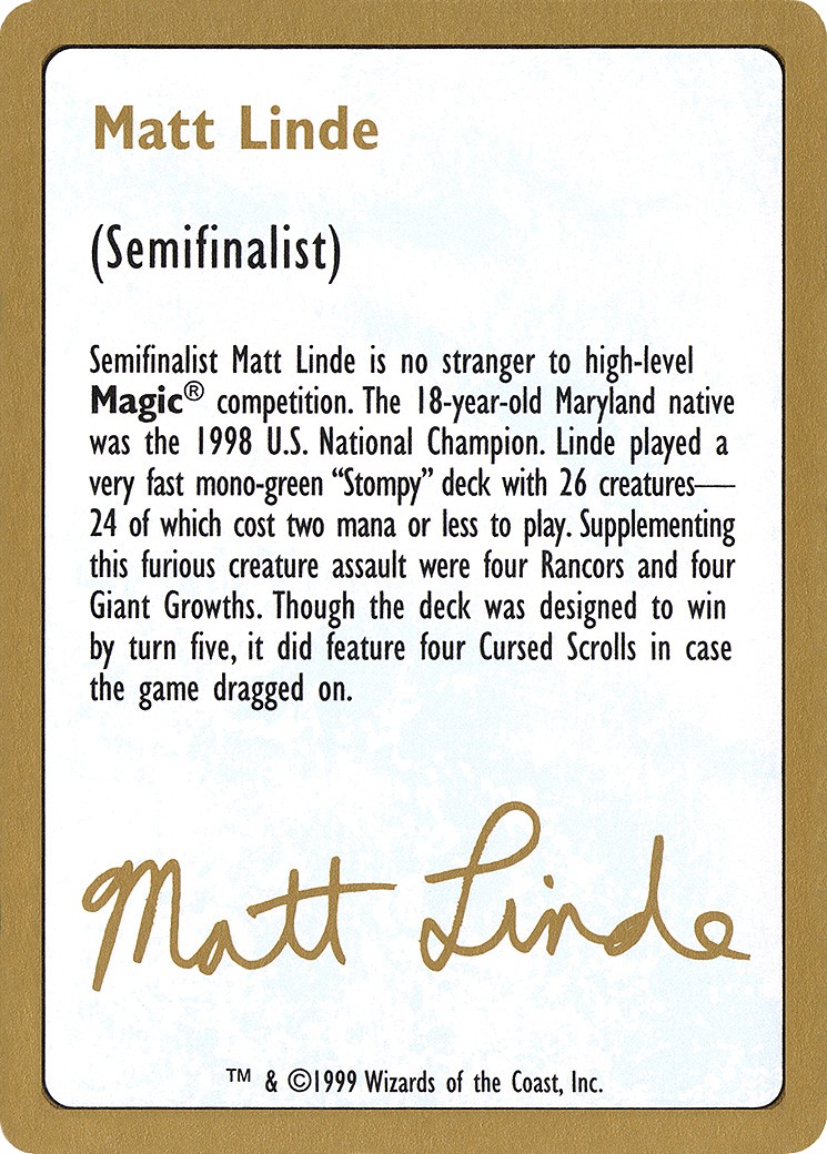 Matt Linde Bio - Image 1