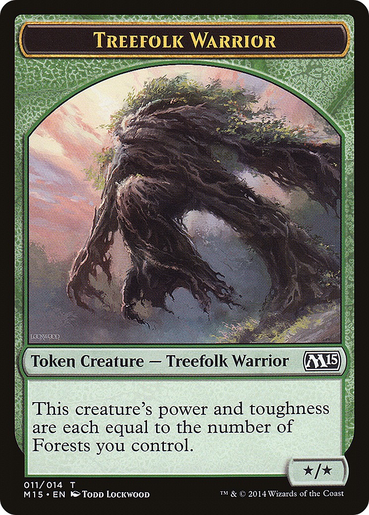 2014 Magic: The Gathering Magic 2015 Tokens Treefolk Warrior #11 trading card