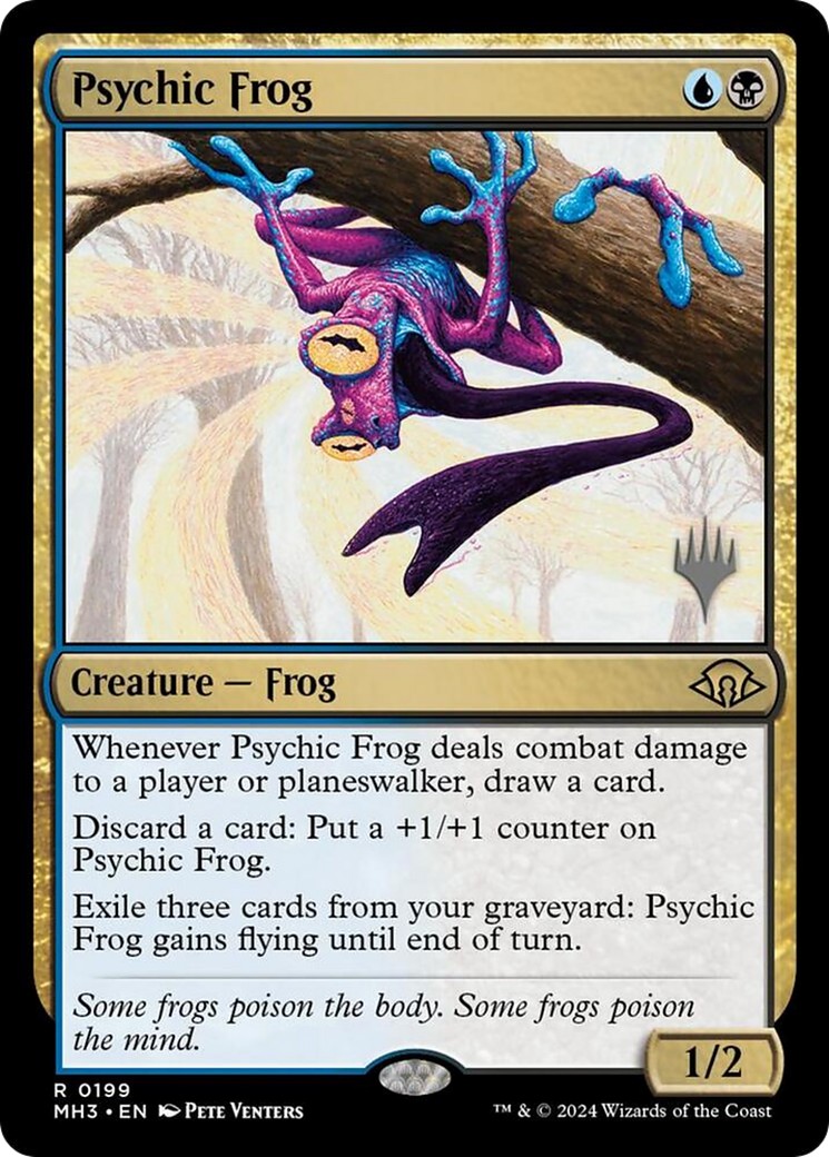 2025 Magic: The Gathering Modern Horizons 3 Promos Psychic Frog #199p trading card