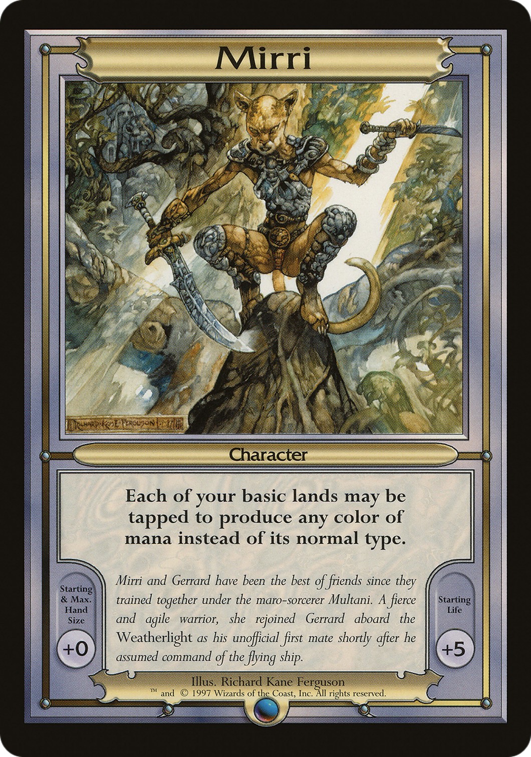 1997 Magic: The Gathering Vanguard Series Mirri #105 trading card