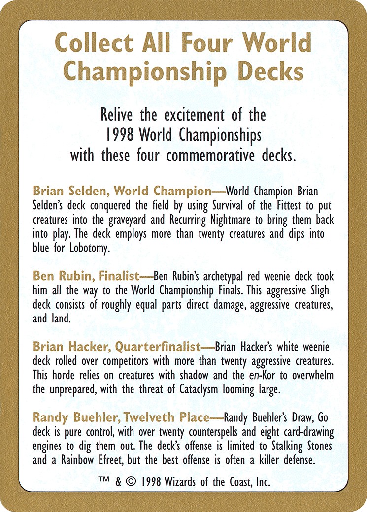 1998 World Championships Ad - Image 1