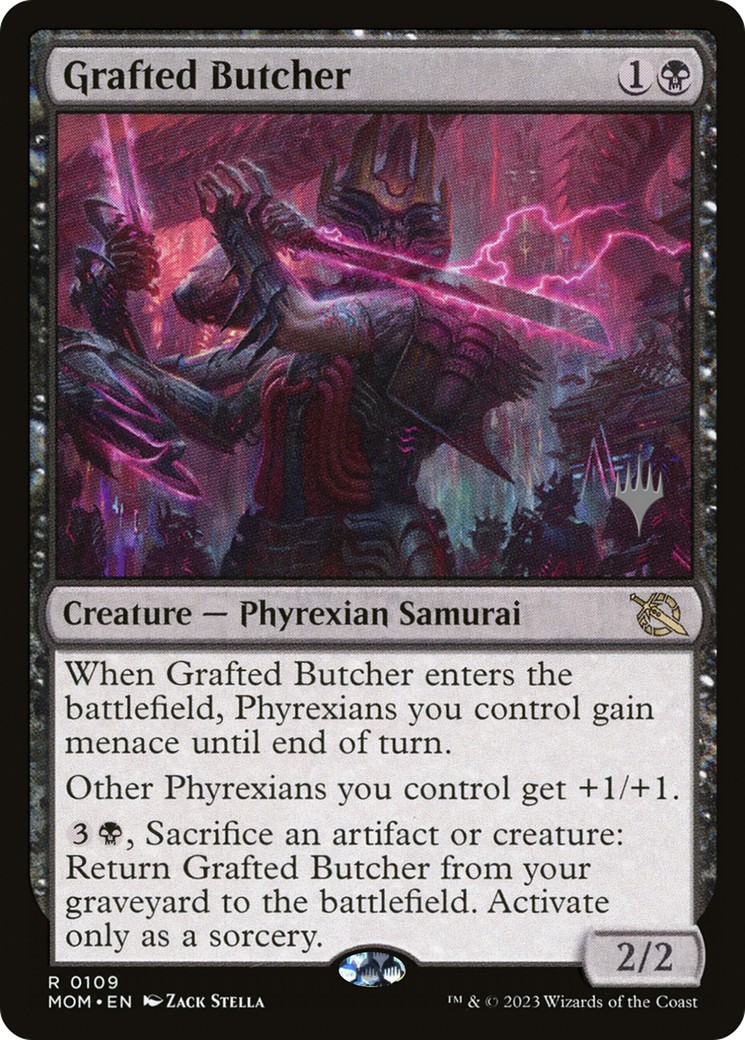 2023 Magic: The Gathering March of the Machine Promos Grafted Butcher #109p trading card