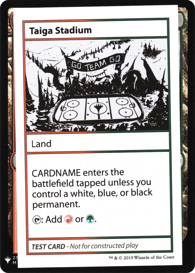 2019 Magic: The Gathering Mystery Booster Playtest Cards Taiga Stadium #120 trading card