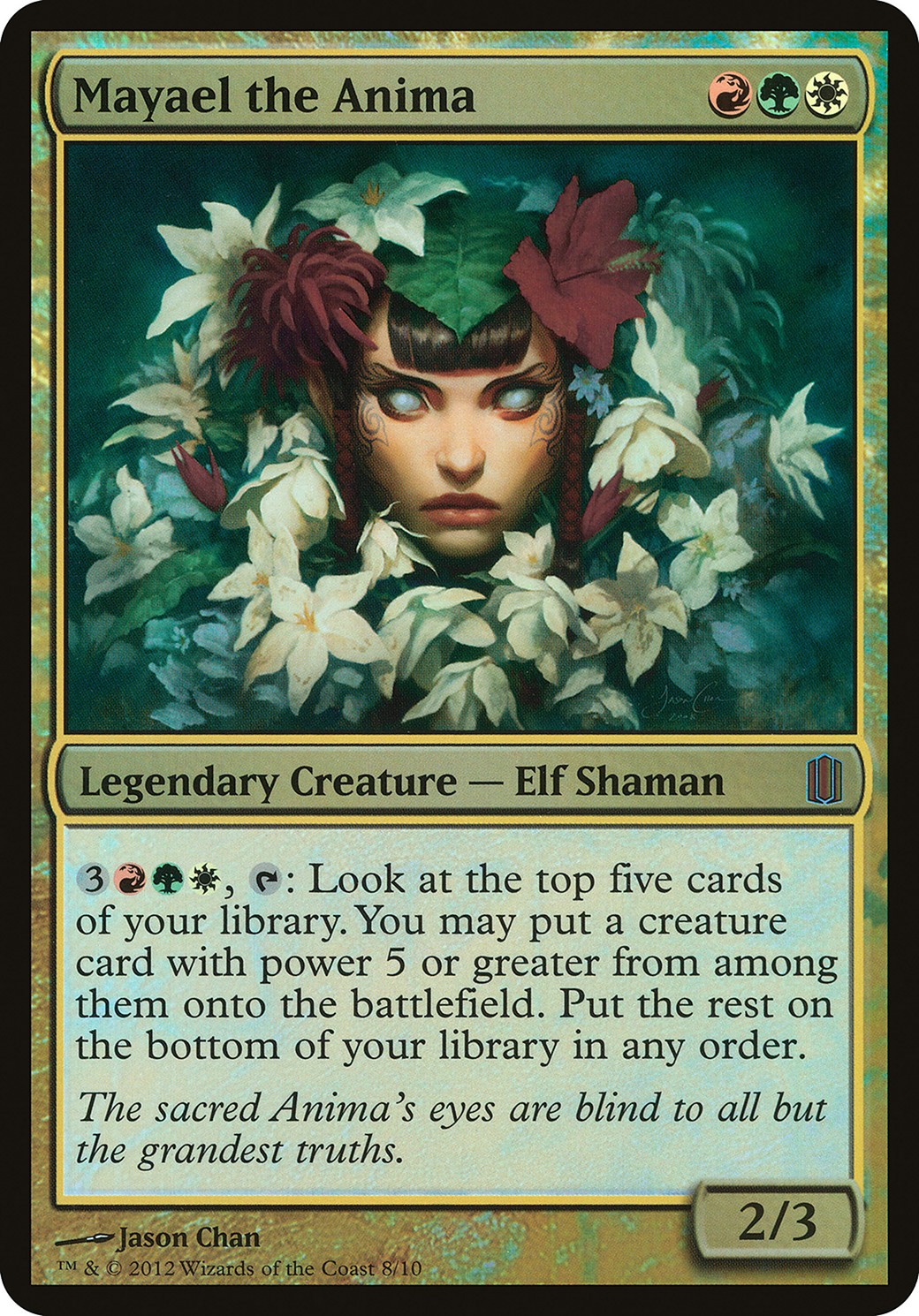 2012 Magic: The Gathering Commander's Arsenal Oversized Mayael the Anima #8 trading card