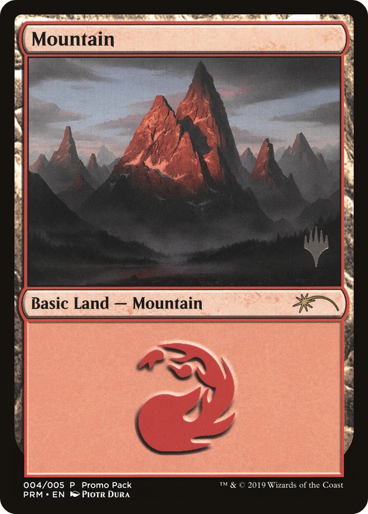 2019 Magic: The Gathering M20 Promo Packs Mountain #4 trading card