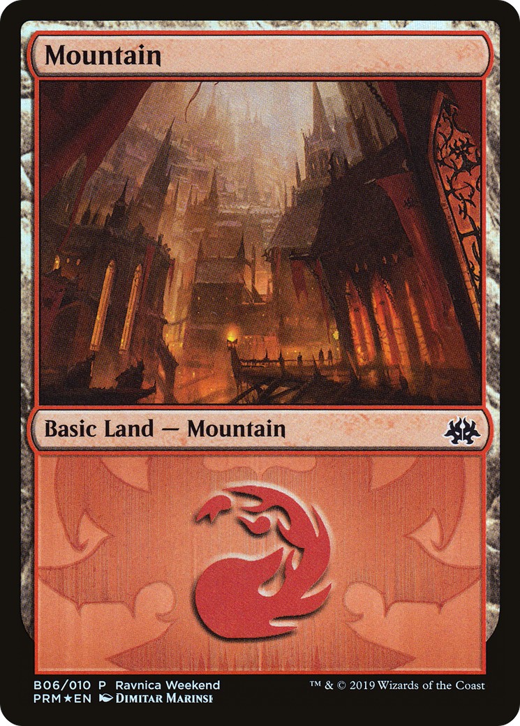 2019 Magic: The Gathering RNA Ravnica Weekend Mountain #B06 trading card