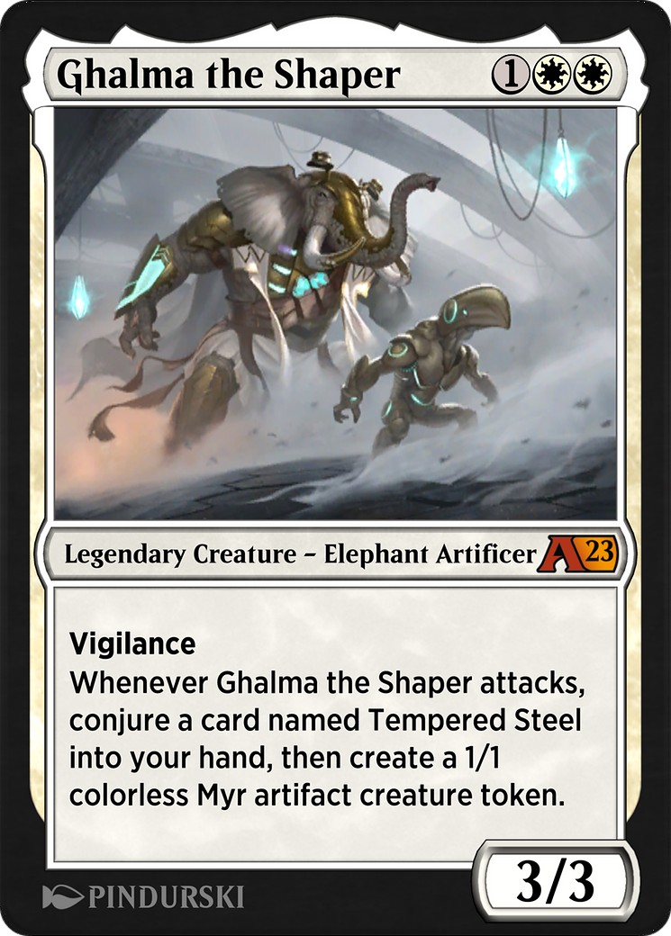 2023 Magic: The Gathering Alchemy: Phyrexia Ghalma the Shaper #1 trading card