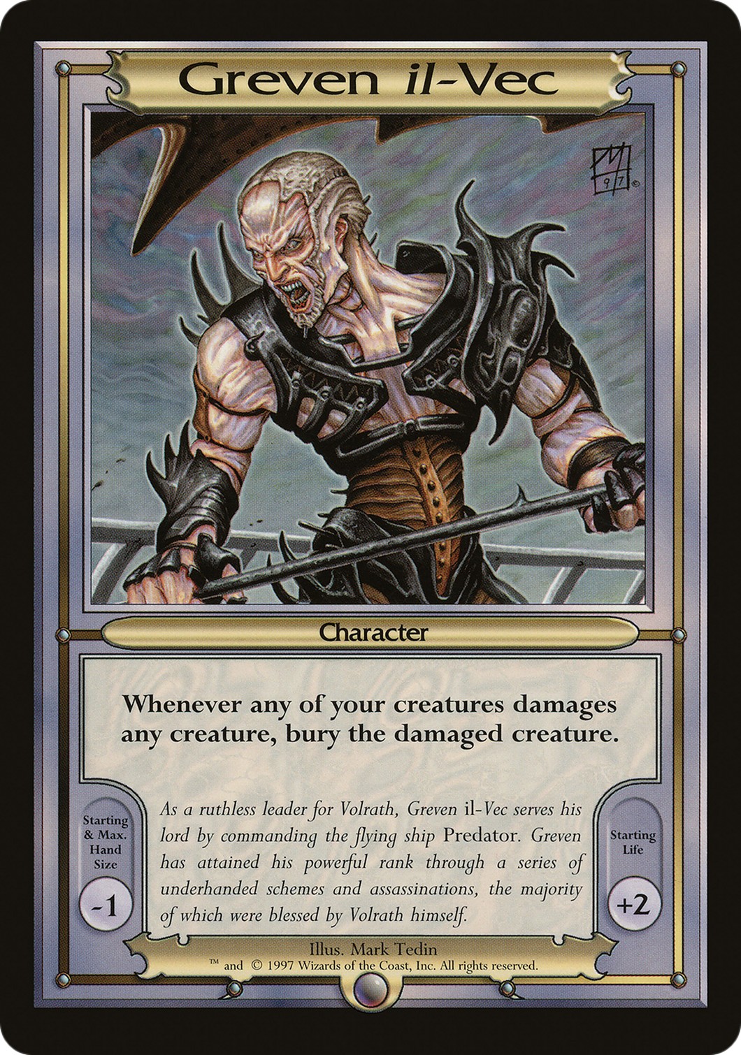 1997 Magic: The Gathering Vanguard Series Greven il-Vec #203 trading card