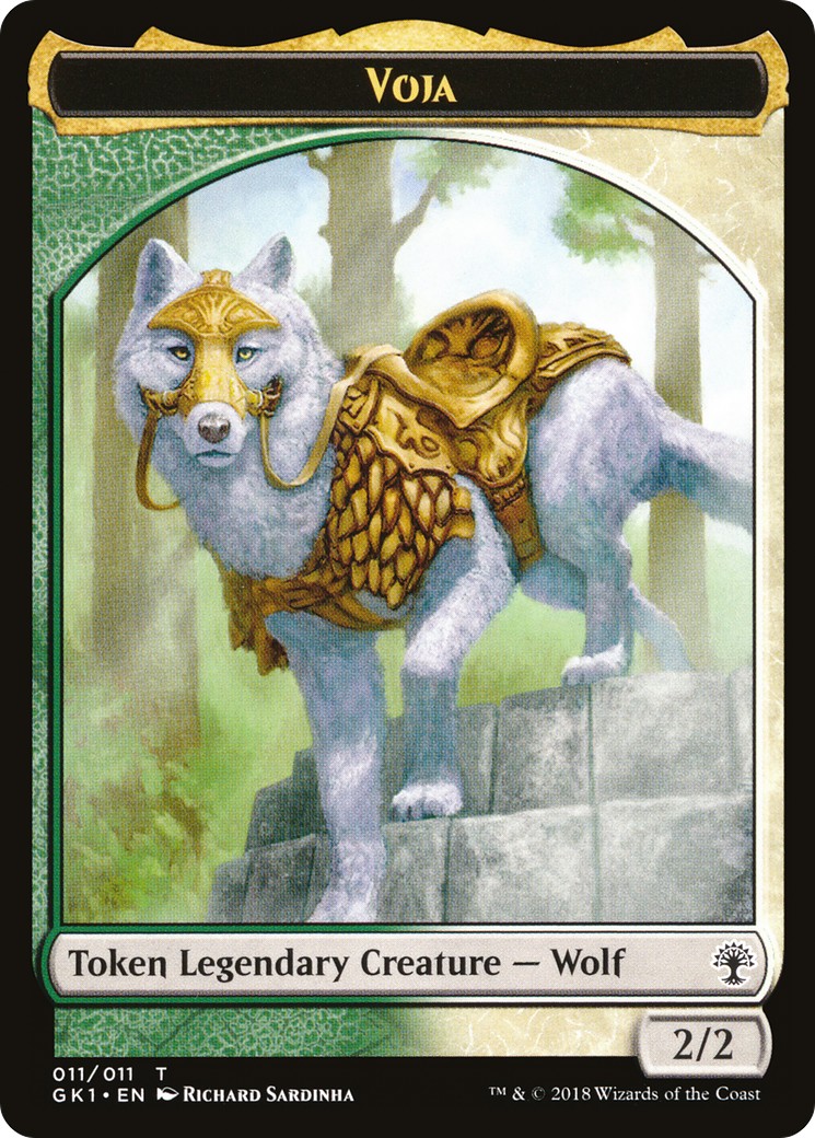 2018 Magic: The Gathering GRN Guild Kit Tokens Voja // Saproling #11 trading card