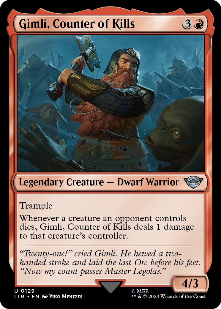 Gimli, Counter of Kills - Image 1