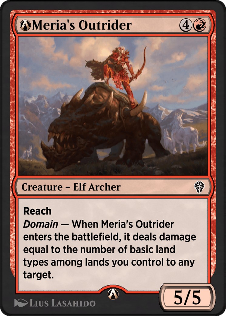 2024 Magic: The Gathering Dominaria United A-Meria's Outrider #A-138 trading card