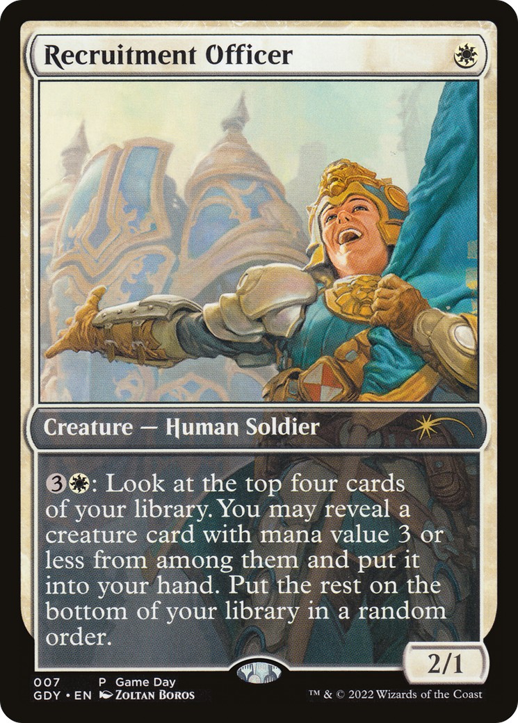 2022 Magic: The Gathering Game Day Promos Recruitment Officer #7 trading card