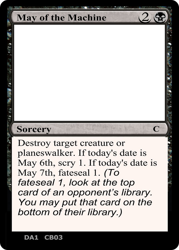 2023 Magic: The Gathering Unknown Event May of the Machine #CB03 trading card